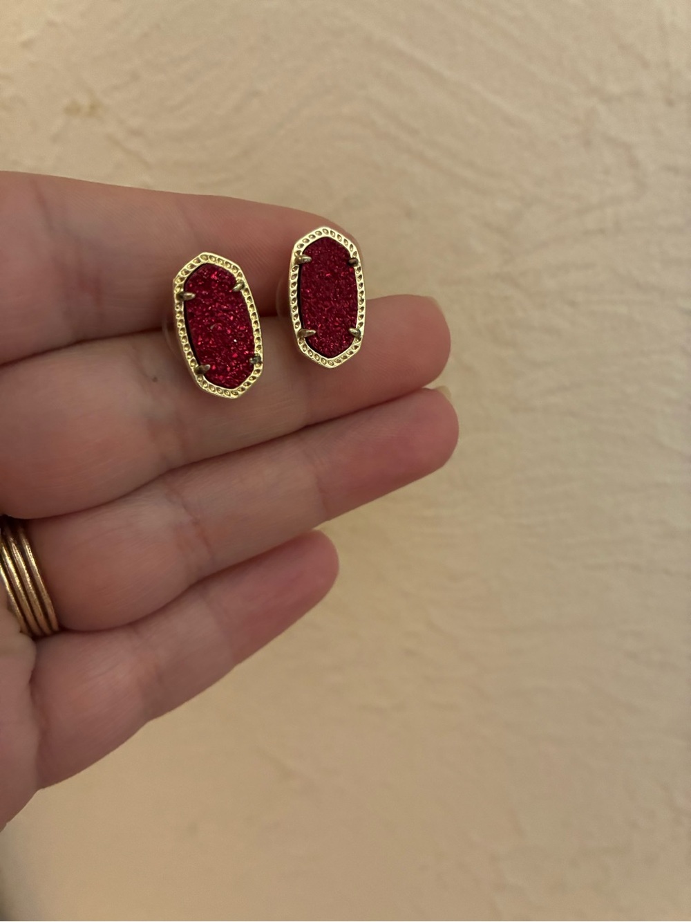 Kendra Scott red druzy Ellie studs
